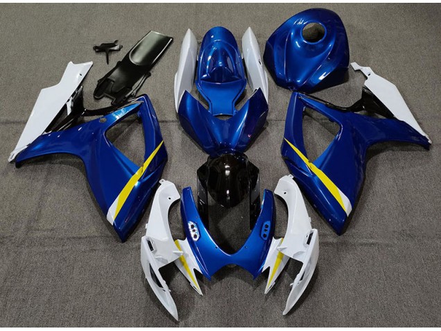 06-07 Gloss Blue White and Yellow GSXR 600-750 Fairings