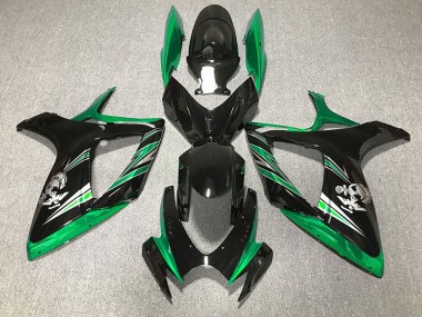 06-07 Gloss Green and Black Design GSXR 600-750 Fairings