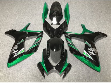 06-07 Gloss Green and Black Design GSXR 600-750 Fairings