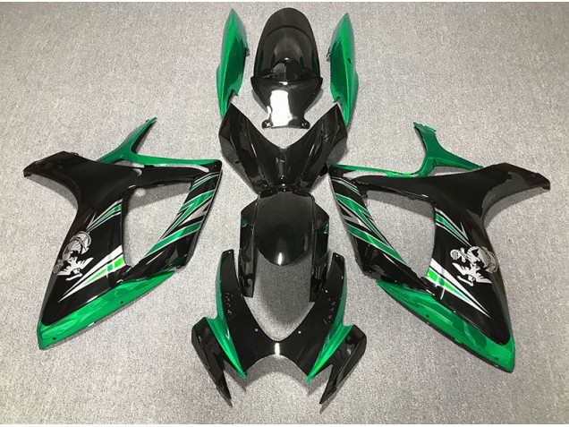 06-07 Gloss Green and Black Design GSXR 600-750 Fairings