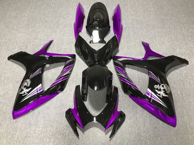 06-07 Gloss Purple and Black Design GSXR 600-750 Fairings