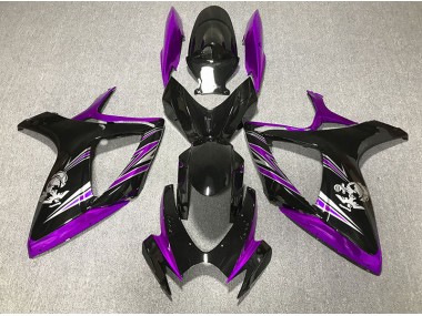 06-07 Gloss Purple and Black Design GSXR 600-750 Fairings