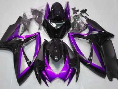 06-07 Gloss Purple and Black GSXR 600-750 Fairings