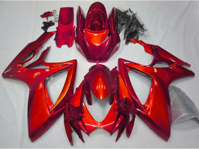 06-07 Gloss Red Plain GSXR 600-750 Fairings