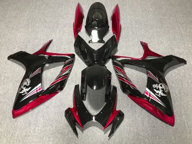 06-07 Gloss Red and Black Design GSXR 600-750 Fairings