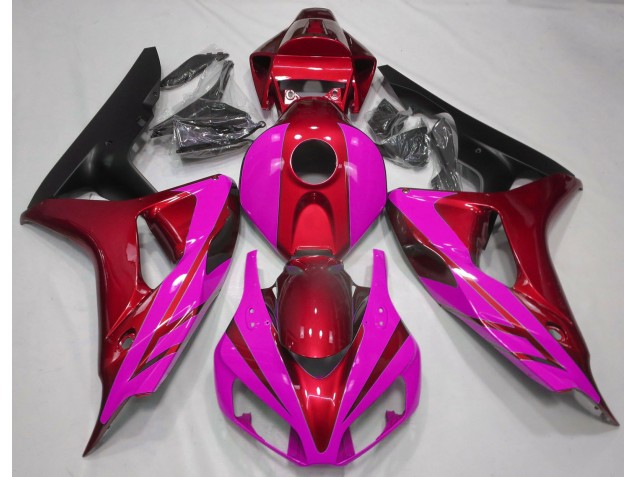 06-07 Gloss Red and Pink CBR1000RR Fairings