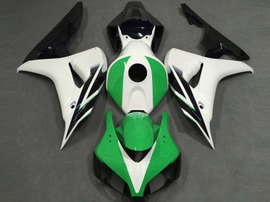 06-07 Gloss White Green Black CBR1000RR Fairings