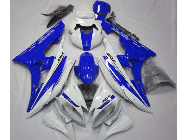 06-07 Gloss White and Blue R6 Fairings