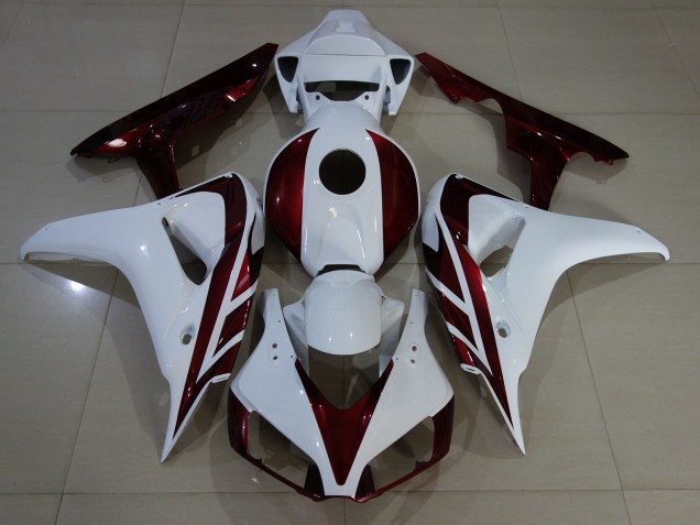 06-07 Gloss White and Deep Red CBR1000RR Fairings