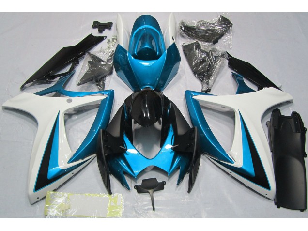 06-07 Light Blue & White GSXR 600-750 Fairings