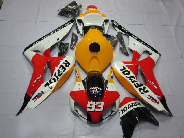 06-07 Light Orange White Repsol CBR1000RR Fairings