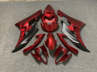 06-07 Maroon and Black R6 Fairings