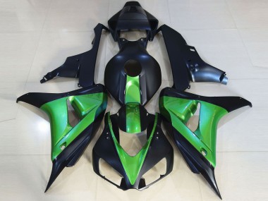 06-07 Matte Black & Green CBR1000RR Fairings