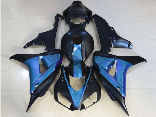 06-07 Matte Black & Light Blue CBR1000RR Fairings