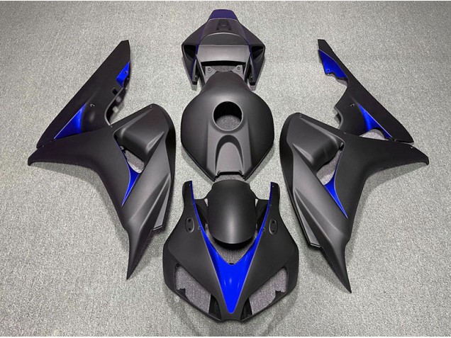 06-07 Matte Black and Blue CBR1000RR Fairings