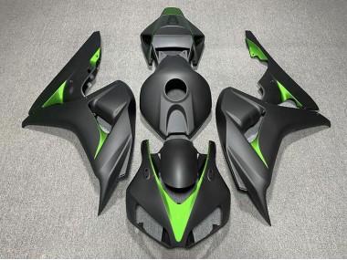 06-07 Matte Black and Green CBR1000RR Fairings