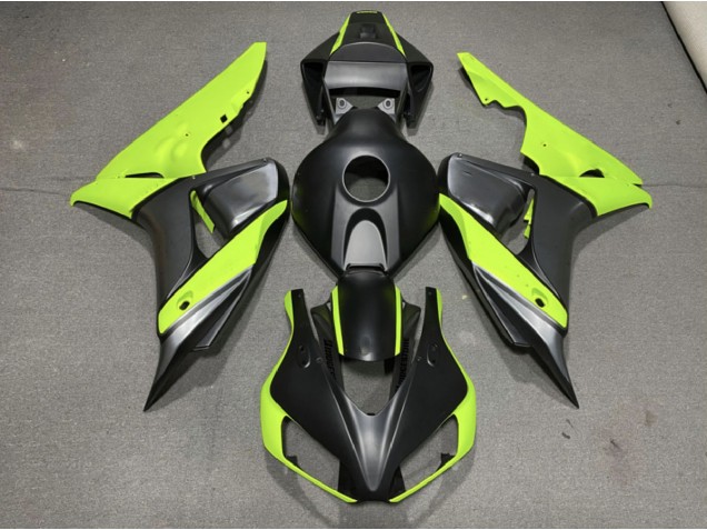 06-07 Matte Grey Black and Green CBR1000RR Fairings