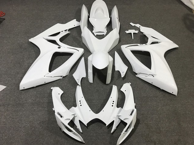 06-07 Matte White GSXR 600-750 Fairings