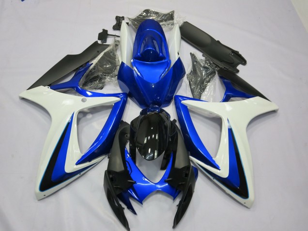 06-07 OEM Style White Blue GSXR 600-750 Fairings