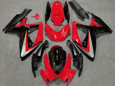 06-07 Red Black OEM Style GSXR 600-750 Fairings