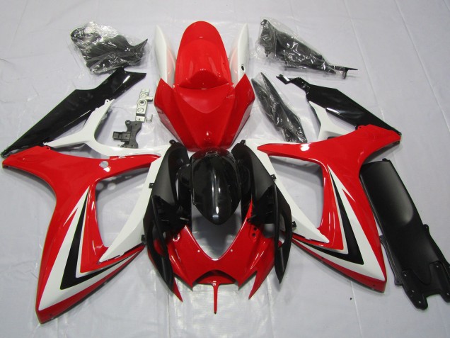 06-07 Red Black and White GSXR 600-750 Fairings