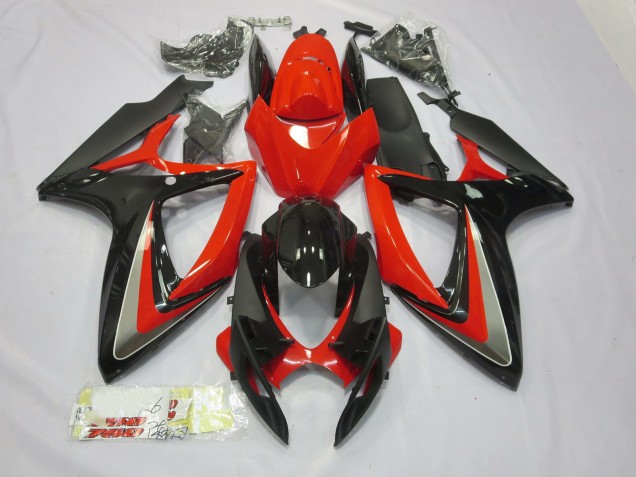 06-07 Red and Black GSXR 600-750 Fairings