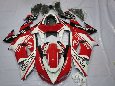 06-07 White Red ZX10R Fairings