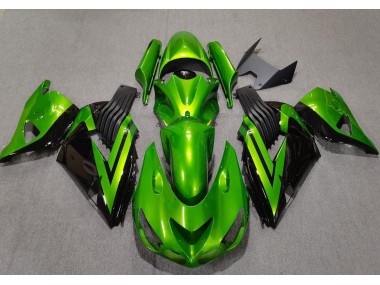 06-11 Bright Green & Black ZX14R Fairings