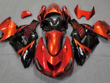 06-11 Burnt Orange Black ZX14R Fairings