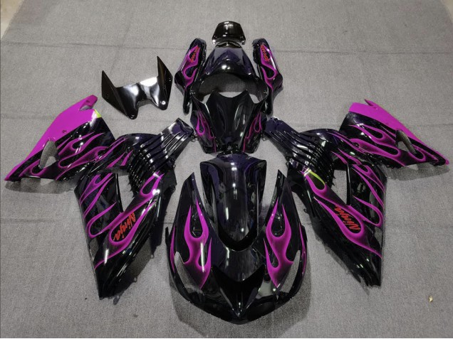 06-11 Pink Flame ZX14R Fairings