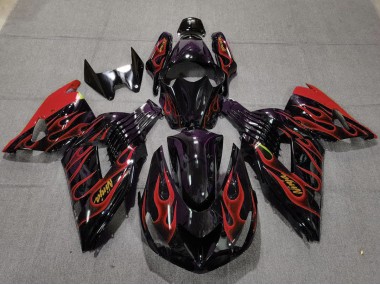 06-11 Red Flame ZX14R Fairings