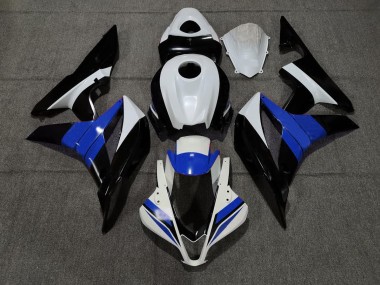 07-08 Black White and Blue CBR600RR Fairings