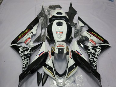 07-08 Black and White Playboy CBR600RR Fairings