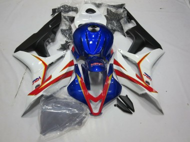 07-08 Deep Blue White and Red HRC CBR600RR Fairings