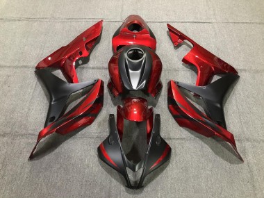 07-08 Deep Red and Matte Black CBR600RR Fairings