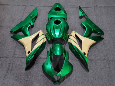 07-08 Emerald Green and Tan CBR600RR Fairings