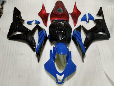 07-08 Gloss Black & Blue and Red Accents CBR600RR Fairings