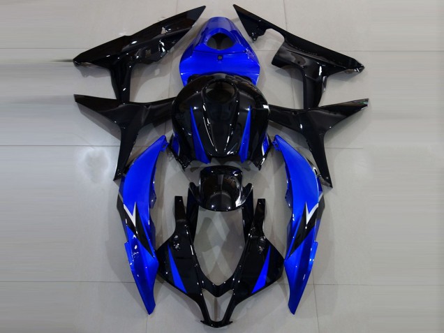 07-08 Gloss Black and Blue CBR600RR Fairings