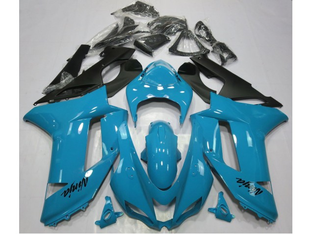 07-08 Gloss Light Blue ZX6R Fairings