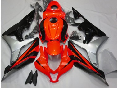 07-08 Gloss Red Silver and Black CBR600RR Fairings