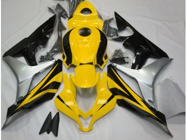 07-08 Gloss Yellow Silver and Black CBR600RR Fairings