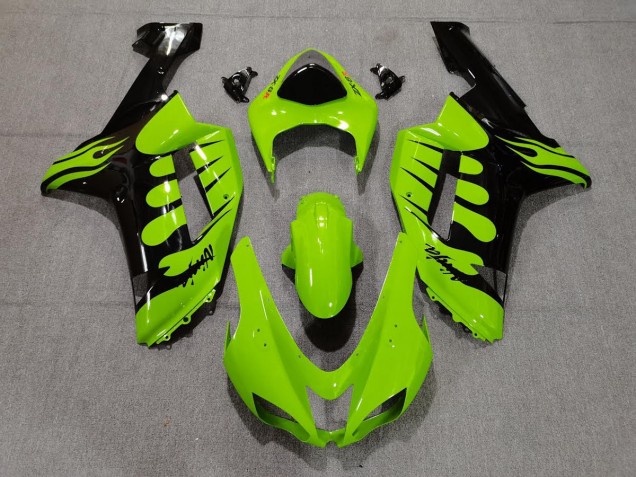 07-08 Green Flame ZX6R Fairings