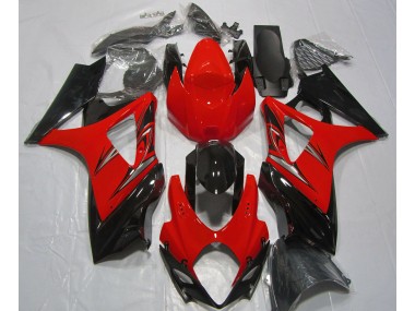 07-08 Lava Red and Black GSXR 1000 Fairings