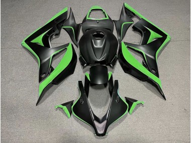 07-08 Matte Black & Green CBR600RR Fairings