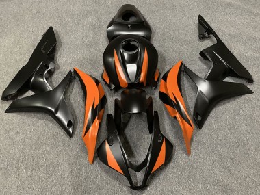 07-08 Matte Black & Orange Design CBR600RR Fairings