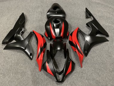 07-08 Matte Black and Red CBR600RR Fairings