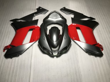 07-08 Metallic Silver with Red ZX6R Fairings