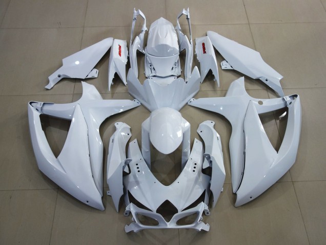 08-10 Bright White and Red GSXR 600-750 Fairings