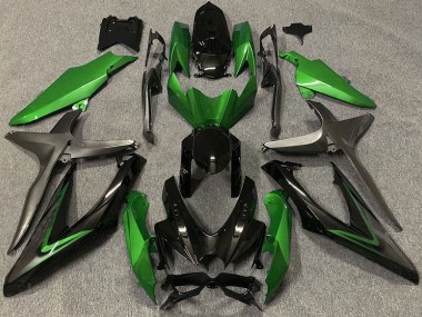 08-10 Gloss Green & Green R GSXR 600-750 Fairings