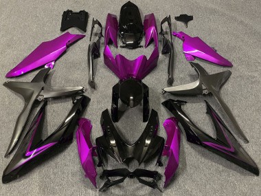 08-10 Gloss Pink & Green R GSXR 600-750 Fairings